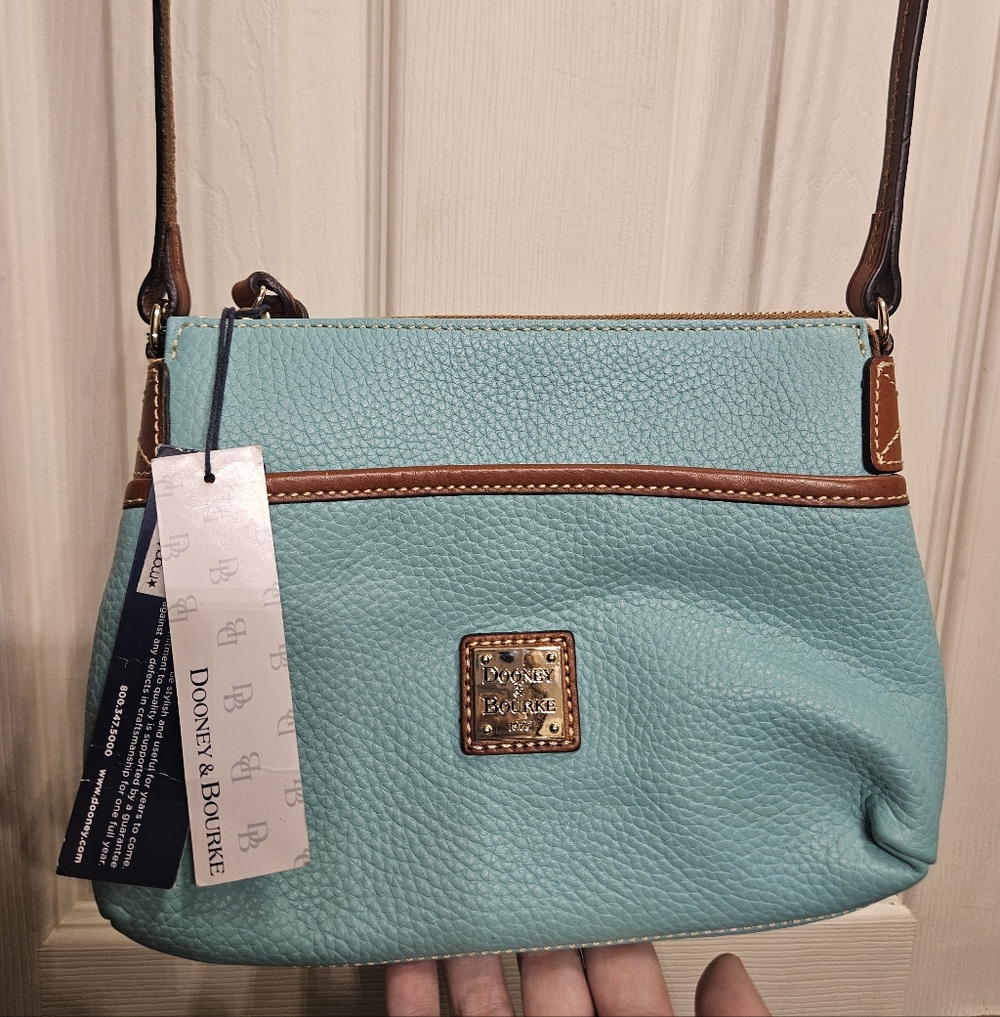 Dooney & Bourke mint Ginger Pouchette crossbody bag handbag purse